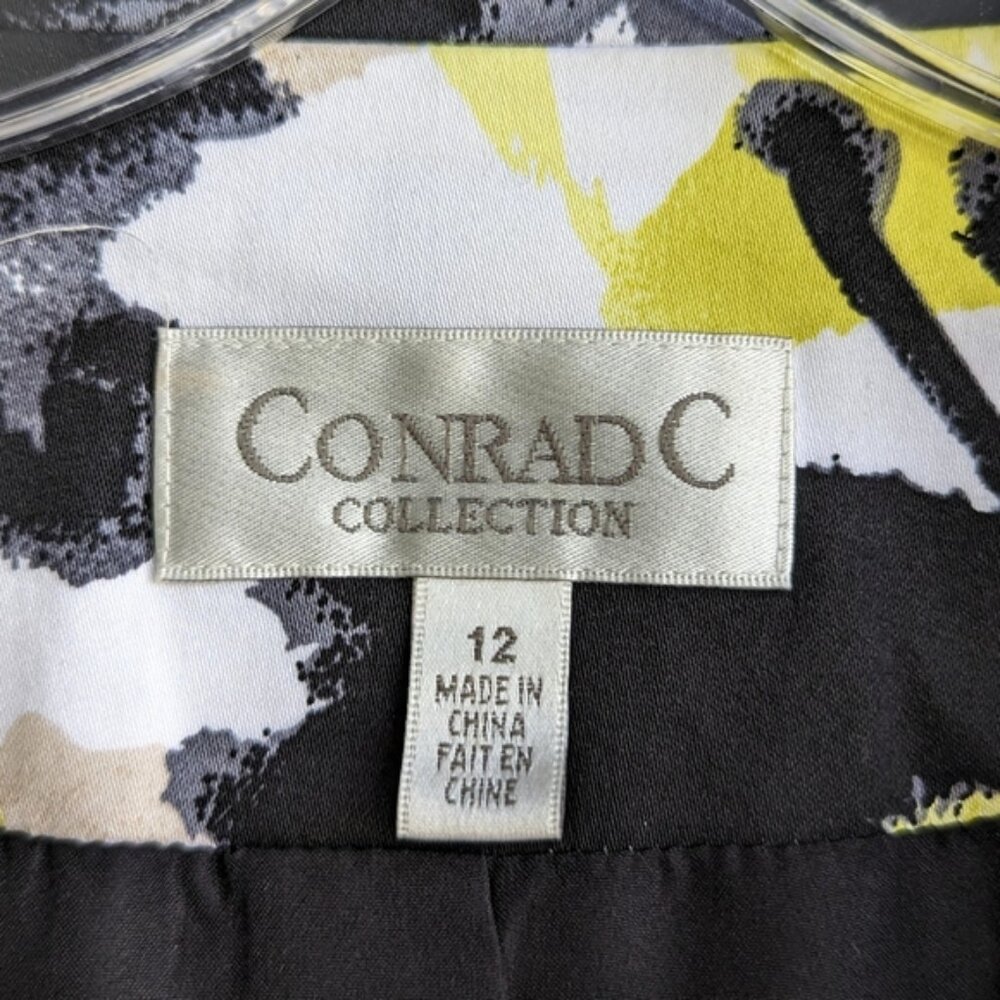 Conrad C abstract floral print zip jacket - Picture 3 of 6